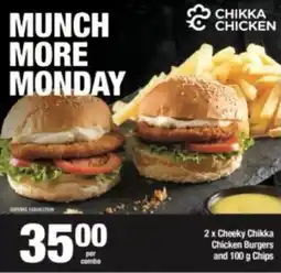 KwikSpar Cheeky Chikka Chicken Burgers offer