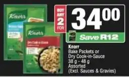 KwikSpar Knorr Bake Packets or Dry Cook-in-Sauce Assorted offer