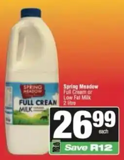 KwikSpar Spring Meadow Full Cream Milk offer