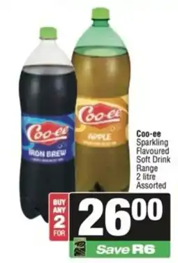KwikSpar Coo-ee Sparkling Flavoured Soft Drink Range Assorted offer