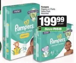 SuperSpar Pampers Diapers or Pants Assorted offer
