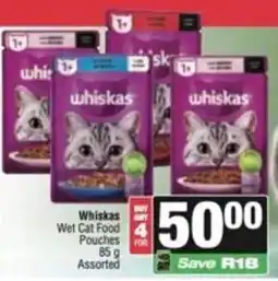 SuperSpar Whiskas Wet Cat Food Pouches Assorted offer
