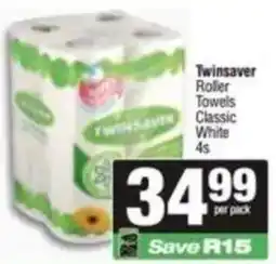 SuperSpar Twinsaver Roller Towels Classic White offer