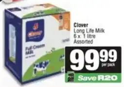 SuperSpar Clover Long Life Milk Assorted offer