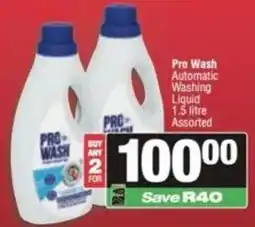 SuperSpar Pro Wash Automatic Washing Liquid Assorted offer