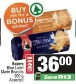 SuperSpar Bakers Blue Label Marie Biscuits Assorted offer