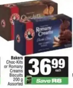 SuperSpar Bakers Choc-Kits or Romany Creams Biscuits Assorted offer