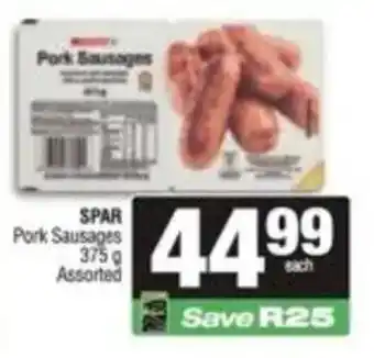 SPAR Pork Sausages Assorted
