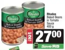 SuperSpar Rhodes Baked Beans in Tomato Sauce offer