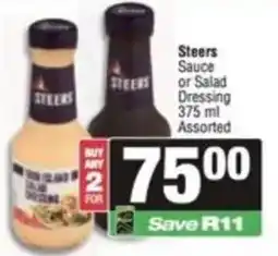 SuperSpar Steers Sauce or Salad Dressing Assorted offer