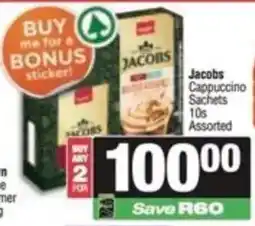 SuperSpar Jacobs Cappuccino Sachets Assorted offer