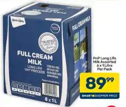 Pick n Pay Hypermarket PnP Long Life Milk Assorted 6 x 1 Litre Per Pack offer