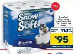 Pick n Pay Hypermarket SnowSoft 2 Ply Luxury Toilet Tissue 18s offer