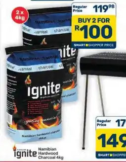 Pick n Pay Hypermarket Ignite Namibian Hardwood Charcoal 4kg offer