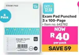 Game Exam Pad Punched 3 x 100-Page offer