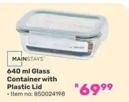 Game 640 ml Glass Container with Plastic Lid offer