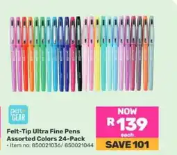Game Felt-Tip Ultra Fine Pens Assorted Colors 24-Pack offer