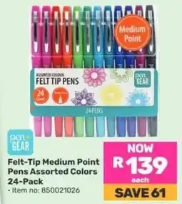 Game Felt-Tip Medium Point Pens Assorted Colors 24-Pack offer