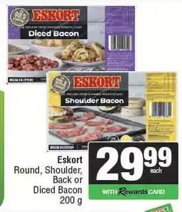 Spar Eskort Round, Shoulder, Back or Diced Bacon 200 g offer