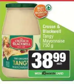 Spar CROSSE & BLACKWELL TANGY MAYONNAISE offer