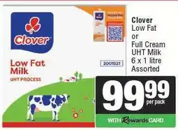 Spar Clover Low Fat or Full Cream UHT Milk offer