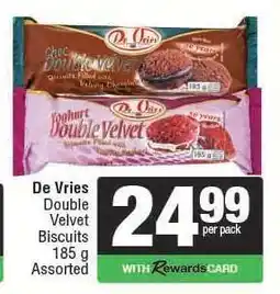 Spar De Vries Double Velvet Biscuits 185 g Assorted offer