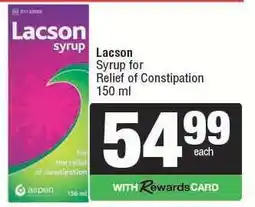 Spar Lacson Syrup offer