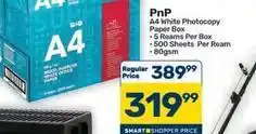 Pick n Pay Hypermarket A4 white photocopy paper box offer