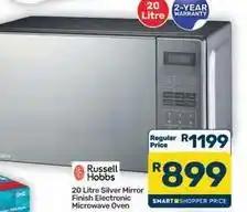 Pick n Pay Hypermarket Russell hobbs - silver mirror finish electronic microwave oven offer