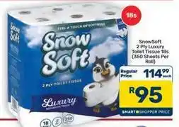 Pick n Pay Hypermarket Snow soft - 2 ply luxury toilet tissue offer