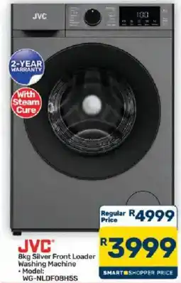 Pick n Pay Hypermarket JVC 8kg Silver Front Loader Washing Machine offer