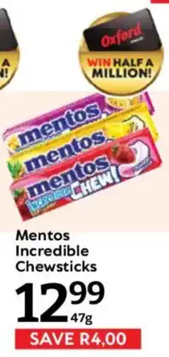 Oxford Freshmarket Mentos Incredible Chewsticks offer