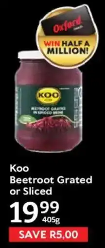 Oxford Freshmarket Koo Beetroot Grated or Sliced offer