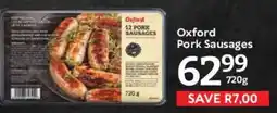 Oxford Freshmarket Oxford Pork Sausages offer