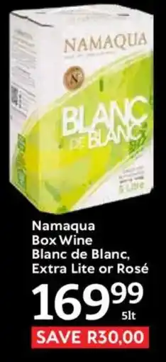 Oxford Freshmarket Namaqua Box Wine Blanc de Blanc offer
