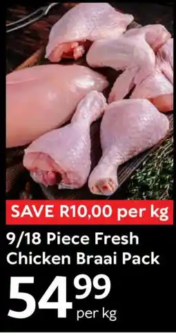 Oxford Freshmarket 9/18 Piece Fresh Chicken Braai Pack offer