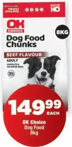 OK Foods OK Choice Dog Food Chunks offer