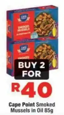 OK Foods Cape Point Smoked Mussels in Oil offer