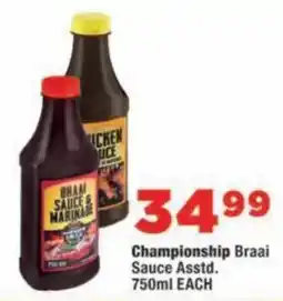 OK Foods Championship Braai Sauce Assorted offer