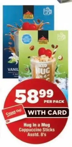 OK Foods Hug in a Mug Cappuccino Sticks offer