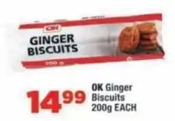 OK Foods OK Ginger Biscuits offer