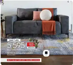 Rochester Zeppelin 2.5 Seater Couch offer