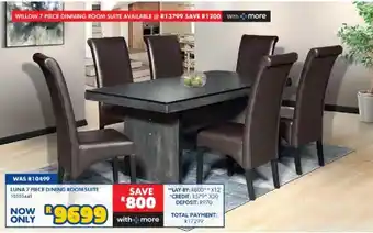 Luna 7 Piece Dining Room Suite