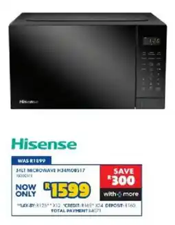 Russells Hisense 34LT Microwave H34MOBS17 offer