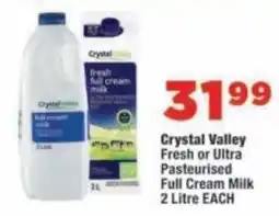OK Foods Crystal Valley Fresh or Ultra Pasteurised Full Cream Milk offer