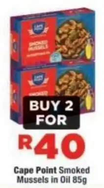OK Foods Cape Point Smoked Mussels in Oil offer