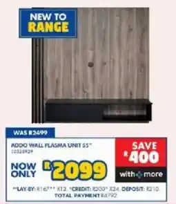 Russells Addo Wall Plasma Unit 55" offer