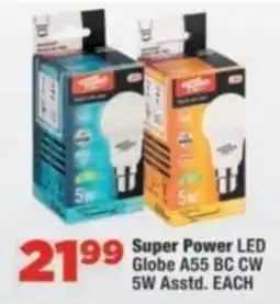 OK Foods Super Power LED Globe A55 BC CW offer