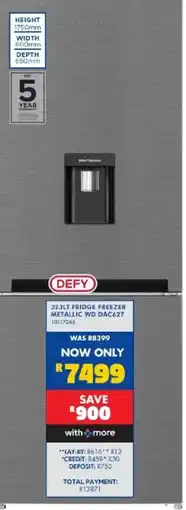 Russells Defy 323LT Fridge Freezer Metallic offer