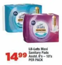 OK Foods Lil-Lets Maxi Sanitary Pads offer
